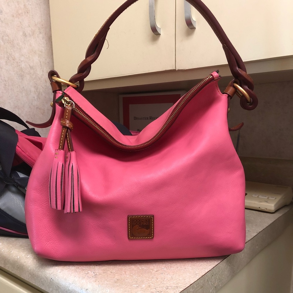 Dooney and Bourke pink Florentine hobo